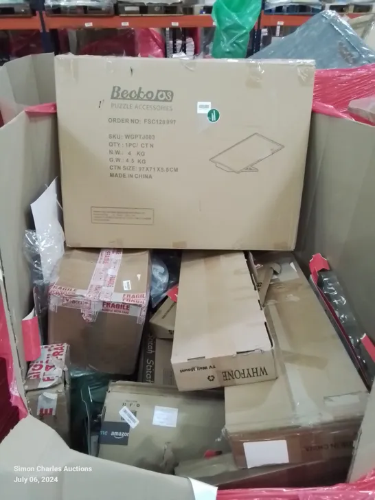 PALLET OF ASSORTED ITEMS TO INCLUDE, VARIOUS BOXED FURNITURE PARTS