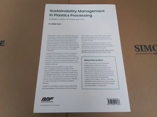 SUSTAINABILITY MANAGEMENT IN PLASTICS PROCESSING BY ROBIN KENT