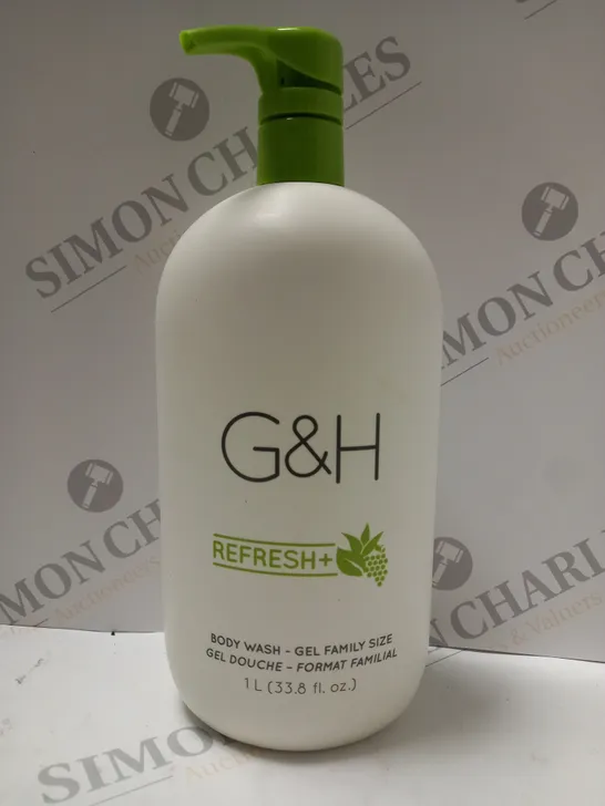 G&H REFRESH+ BODY WASH GEL 1L