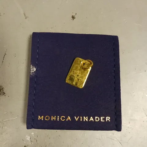 MONICA VINADER GOLD MINI PERSONALISED PENDANT CHARM 