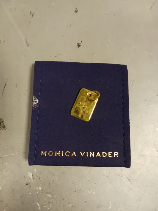 MONICA VINADER GOLD MINI PERSONALISED PENDANT CHARM 