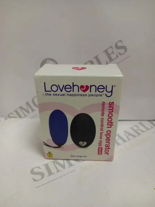 BOXED AND SEALED LOVE HONEY SMOOTH OPERATOR REMOTE CONTROL LOVE EGG - SMALL. 