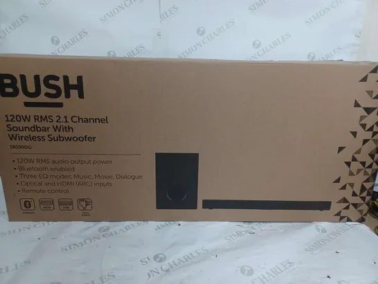 BOXED BUSH 120W RMS 2.1 CHANNEL SOUNDBAR WITH WIRELESS SUBWOOFER - SR190DG