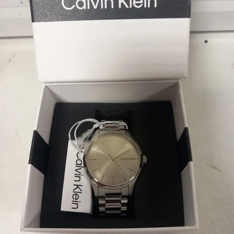 BOXED CALVIN KLEIN ICONIC BRACELET WRIST WATCH