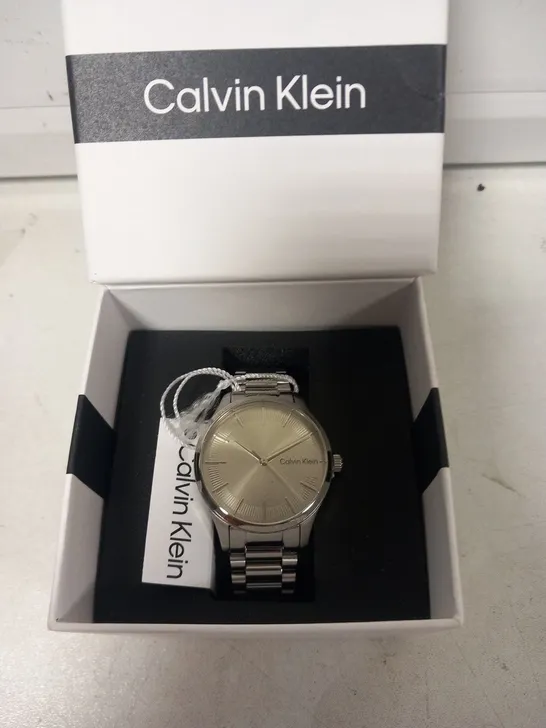 BOXED CALVIN KLEIN ICONIC BRACELET WRIST WATCH