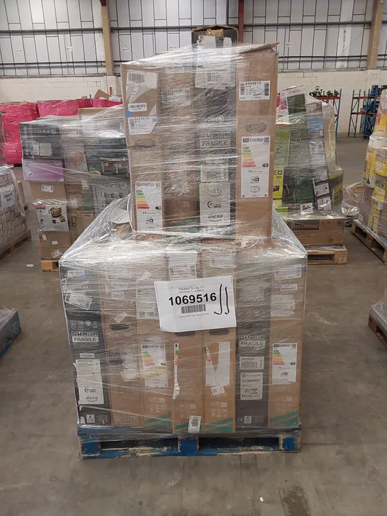 PALLET OF APPROXIMATELY 11 UNPROCESSED RAW RETURN TELEVISIONS TO INCLUDE;