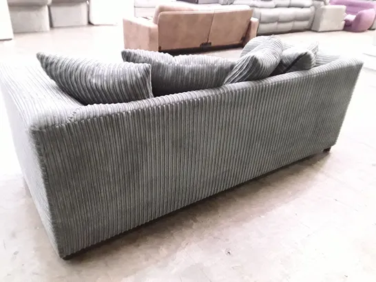 QUALITY DESIGNER DUVERNAY 3 SEATER SOFA - GREY JUMBO CORD FABRIC 