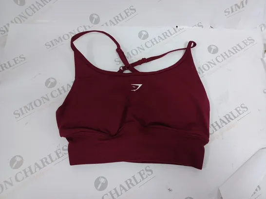 GYMSHARK SWEAT SEAMLESS LONGLINE SPORTS BRA - S