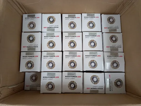 APPROXIMATELY 58 BOXED LED FRENCH GOLD IRON SPOTLIGHT PARTS