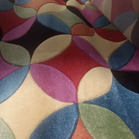 MILANO 160 X 230CM CIRCLES BRIGHT MULTICOLOUR RUG 