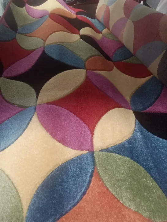 MILANO 160 X 230CM CIRCLES BRIGHT MULTICOLOUR RUG 