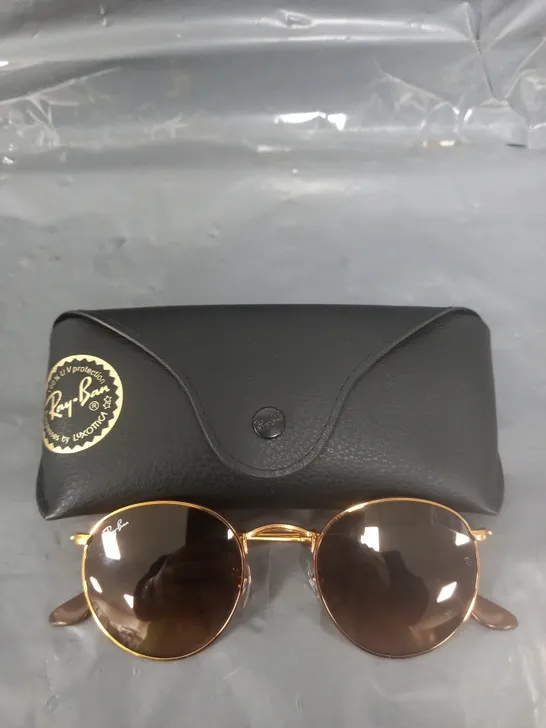 RAY-BAN ROUND METAL LIGHT BRONZE ROUND SUNGLASSES - METAL RRP £164