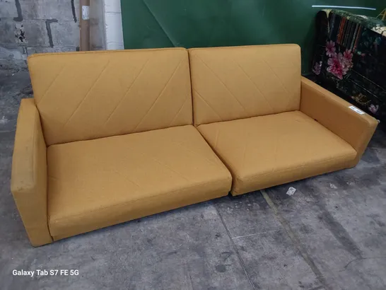 DESIGNER FOLD AWAY SOFABED GOLD FABRIC 