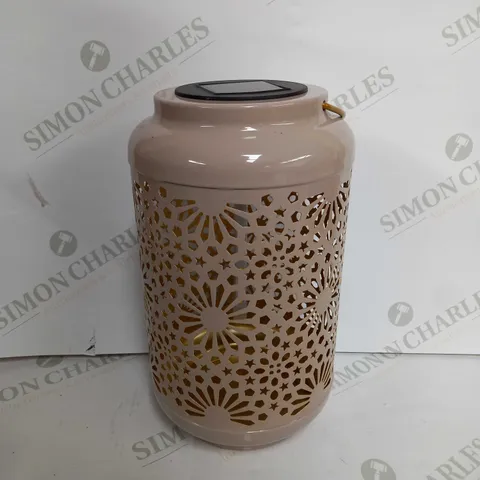 GARDEN REFLECTIONS SET OF 2 PATTERNED SOLAR LANTERNS