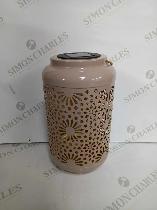 GARDEN REFLECTIONS SET OF 2 PATTERNED SOLAR LANTERNS