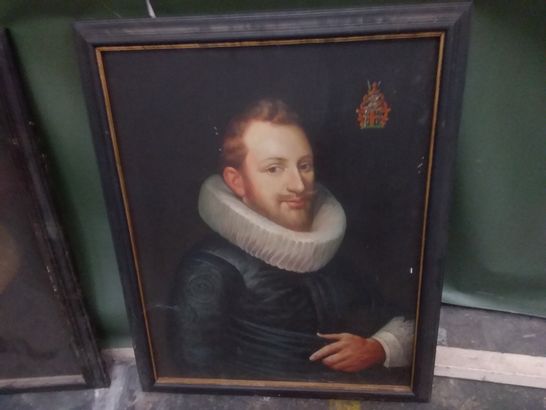 4 ASSORTED TUDOR PORTRAITS ON CANVAS TO INCLUDE; ELIZABETH I AND SIR FRANCIS DRAKE