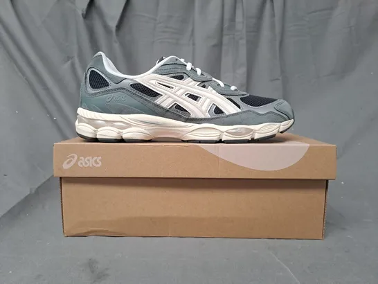 BOXED PAIR OF ASICS GEL-NYC SHOES IN GREY UK SIZE 8.5