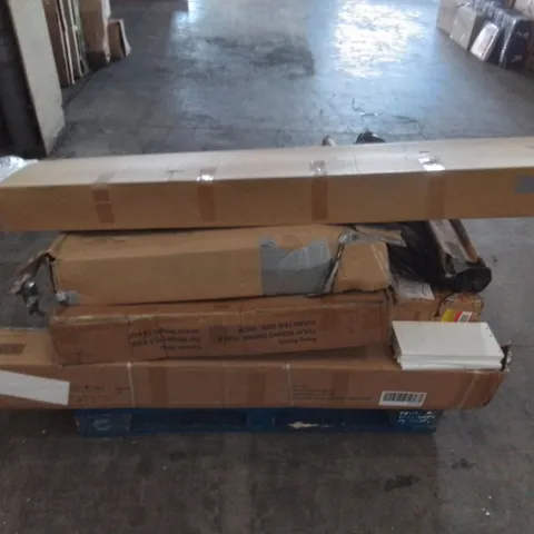 PALLET TO CONTAIN AN ASSORTMENT OF DESIGNER FURNITURE PARTS. 