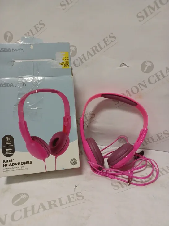 ASDA TECH KIDS HEADPHONES PINK