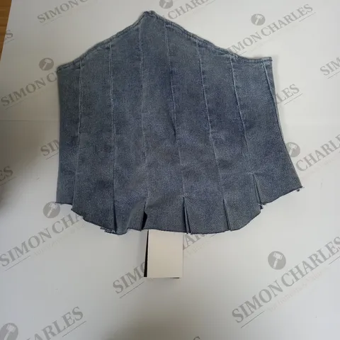 MISSGUIDED PLEAT CORSET IN BLUE - SIZE 12