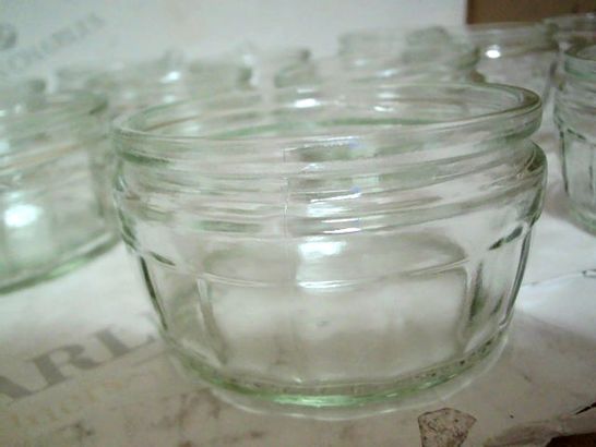 BOX OF SMALL GLASS TRAYS (APPROX. 14)
