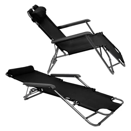 BOXED NEO SUN LOUNGER CHAIR IN BLACK RRP £9