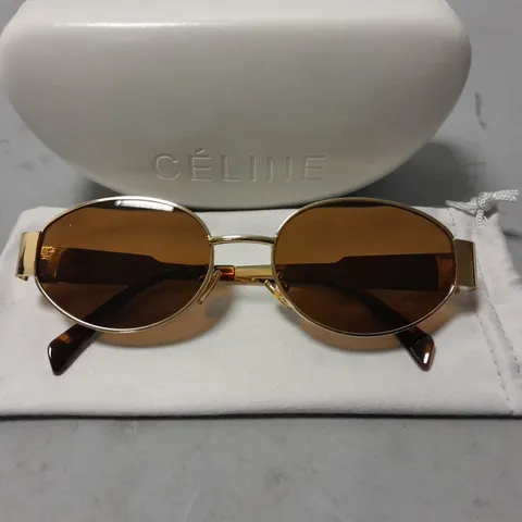 CELINE GOLD FRAMED GLASSES IN CASE