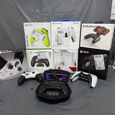 10 ASSORTED GAMING CONTROLLERS TO INCLUDE PLAYSTATION AND XBOX