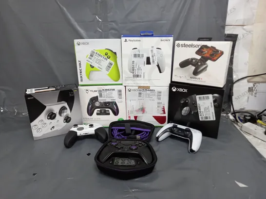 10 ASSORTED GAMING CONTROLLERS TO INCLUDE PLAYSTATION AND XBOX