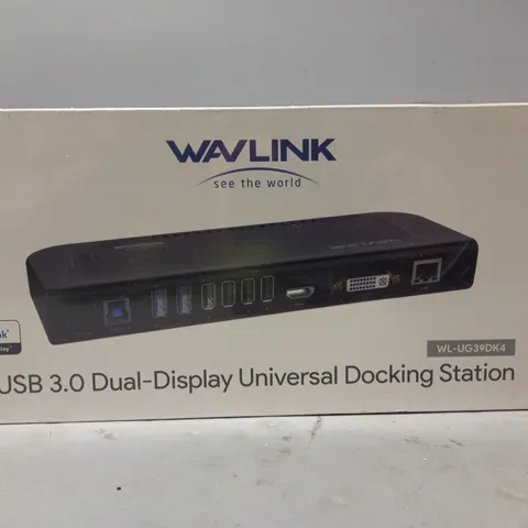 BOXED WAVLINK USB 3.0 DUAL-DISPLAY UNIVERSAL DOCKING STATION