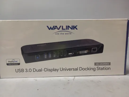 BOXED WAVLINK USB 3.0 DUAL-DISPLAY UNIVERSAL DOCKING STATION