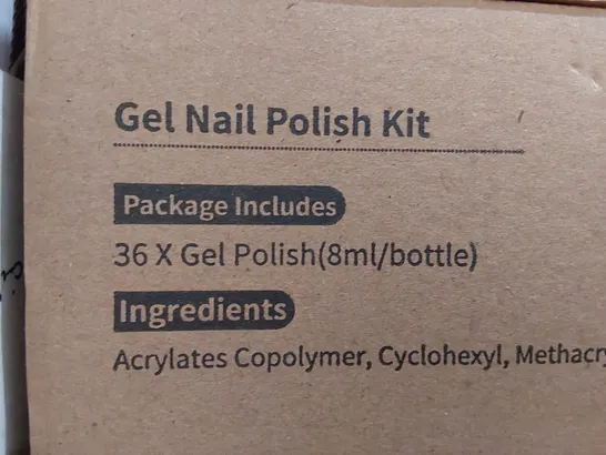 BOX OF APPROXIMATELY 6X AILLSA GEL NAIL POLISH KITS - APPROXIMATELY 6X 8ML NAIL POLISH PER KIT (1 BOX)