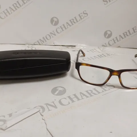 JAGUAR TORTOISE SHELL RECTANGLE PRESCRIPTION GLASSES 