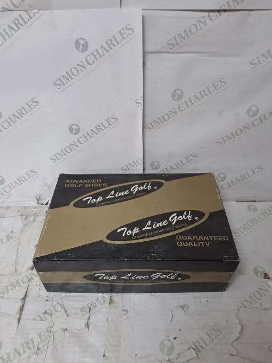 APPROXIMATELY 10 PAIRS  OF BOXED TOP LINE GOLF GENUINE LEATHER GOLF SHOES - IN VARIOUS SIZES 