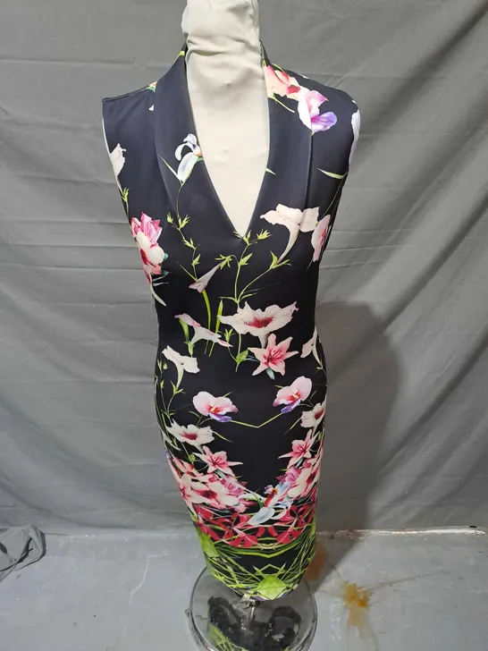 WOMENS TED BAKER FLORAL DRESS SIZE 2