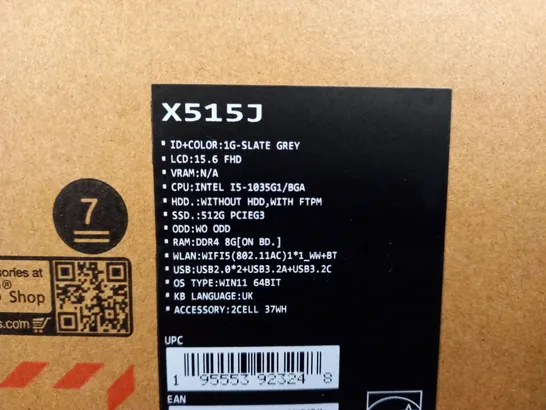 ASUS X515J NOTEBOOK PC 