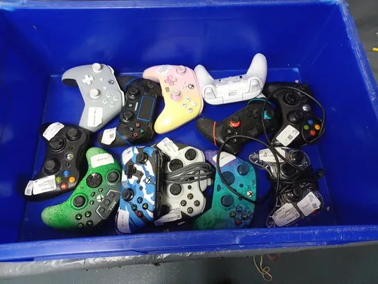 APPROXIMATELY 12 VIDEO GAME CONTROLLERS XBOX AND PLAYSTATION