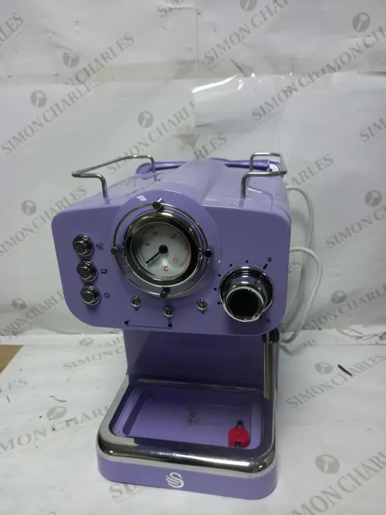 SWAN RETRO PUMP ESPRESSO MACHINE - PURPLE