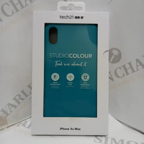 BOX OF APPROX 10 TECH21 STUDIO COLOUR IPHONE XS MAX PHONE CASES. 