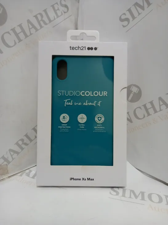 BOX OF APPROX 10 TECH21 STUDIO COLOUR IPHONE XS MAX PHONE CASES. 