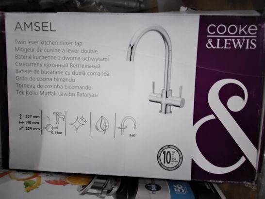 AMSEL TWIN LEVER KITCHEN MIXER TAP