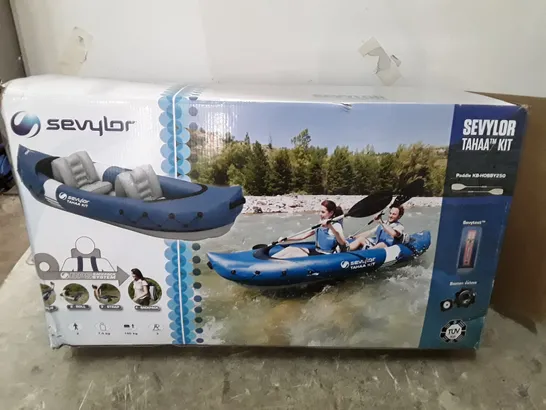 BOXED SEVYLOR TAHAA 2 PERSON INFLATABLE KAYAK KIT