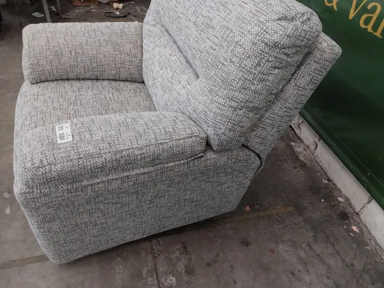 QUALITY BRITISH DESIGNER G PLAN SEATTLE POWER RECLINING EASY CHAIR REMCO LIGHT GREY FABRIC 