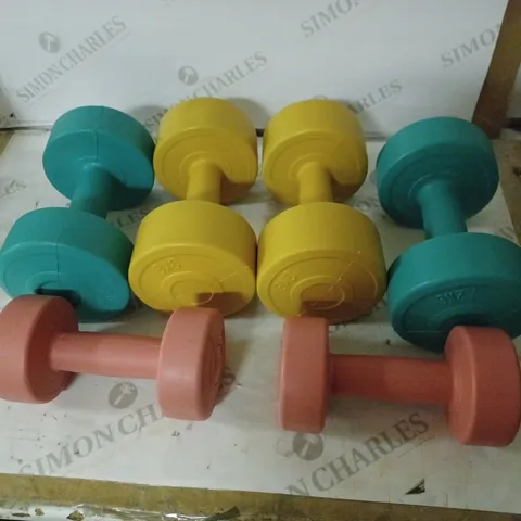 DAVINA FITNESS VINYL DUMBBELL SET 