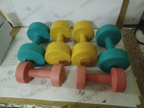 DAVINA FITNESS VINYL DUMBBELL SET 