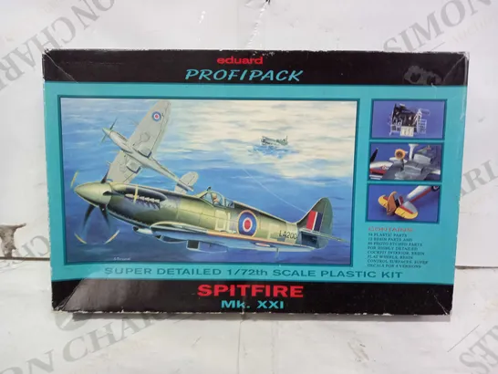 EDUARD PROFIPACK SUPER DETAILED 1/72 SCALE PLASTIC SPITFIRE MK XXI MODEL KIT