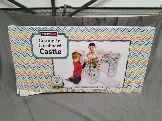 BOXED HOBBY CRAFT COLOUR-IN-CARDBOARD CASTLE 