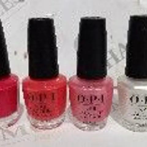 4 ASSORTED OPI NAIL LACQUER 