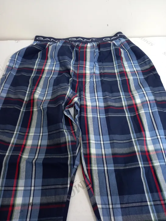 GANT CHECK PJAMA PANTS - CLASSIC BLUE - MEDIUM