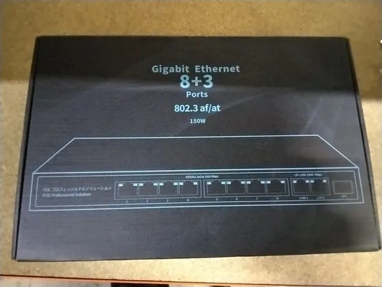 A BOX OF 8 BOXED GIGABIT ETHERNET PORTS